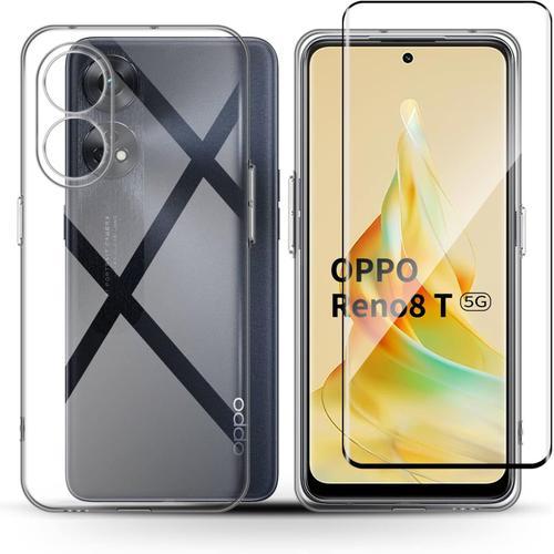 Coque + 1 Pièces Verre Trempé Pour Oppo Reno 8t 5g, Tpu Case Soyeux... on Productcaster.