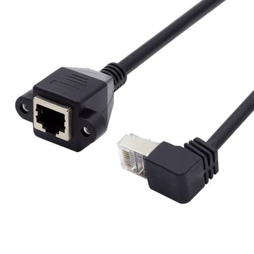 Réseau Ethernet Cat 5e mâle coudé 90 degrés STP UTP vers câble d'ex... on Productcaster.