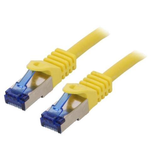 Cable reseau RJ45 male S-FTP Cat 6a jaune - 0.5m on Productcaster.