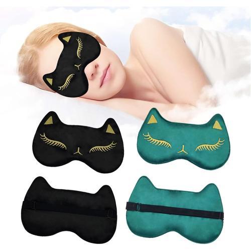 2pieces Masques De Sommeil En Soie Pure Pour Les Yeux, Masque De Bl... on Productcaster.