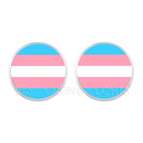 Clou D'oreille Hypoallergénique Pour Gay Pride Avec Arc-En-Ciel, Bi... on Productcaster.