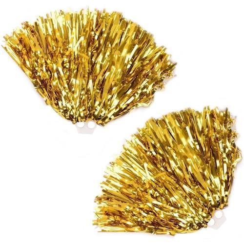 2 Pièces Cheerleading Pompons, Or Couleur Pompons Sport Foil, Boule... on Productcaster.