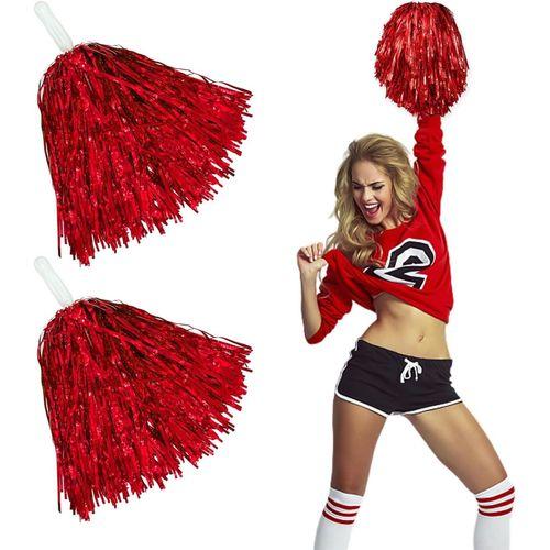 Rouge Lot De 2 Boules De Cheer Balles, Pompons De Sport, Carnaval, ... on Productcaster.