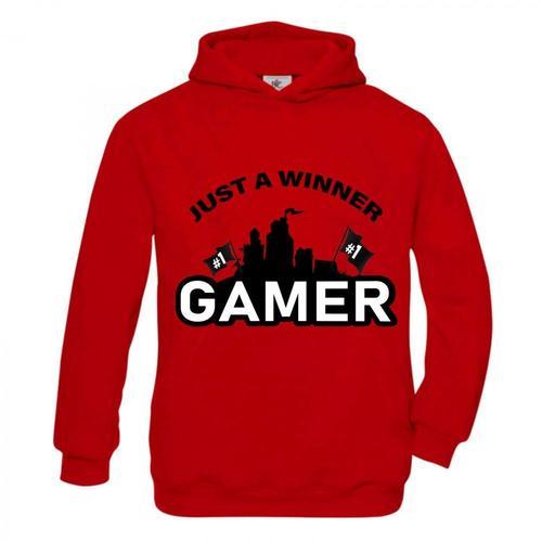 Sweat À Capuche Gamer Enfant Rouge on Productcaster.