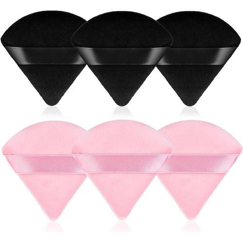 Lot De 6 Houppettes Triangulaires Pour Maquillage Du Visage Avec Sa... on Productcaster.