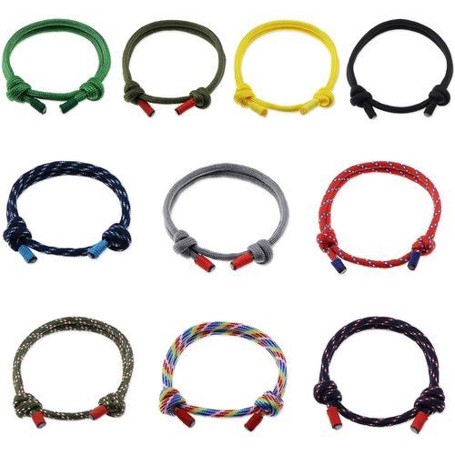 10pcs Nautique Tressé Corde Surfer Bracelets Ensemble Assortis Main... on Productcaster.