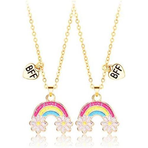 2 Pièces Bff Colliers Meilleurs Amis Amitié Collier Arc-En-Ciel Col... on Productcaster.