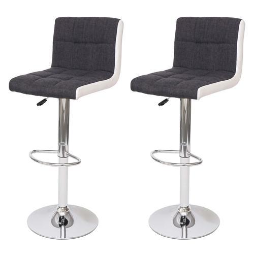 2x Tabouret De Bar Hwc-G87, Chaise Bar, Réglable En Hauteur Tissu... on Productcaster.