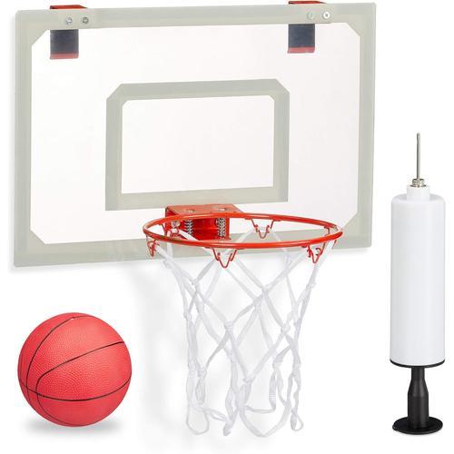 Blanc/Rouge Panier de basket-ball unisexe pour chambre avec ballon ... on Productcaster.