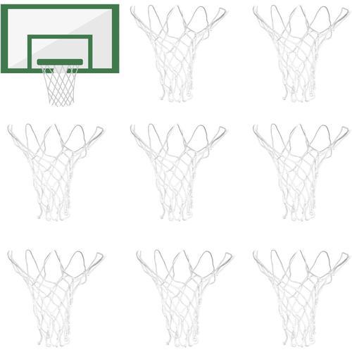 Blanc Lot De 8 Mini Filets De Basket-Ball Robustes De Rechange À 8 ... on Productcaster.