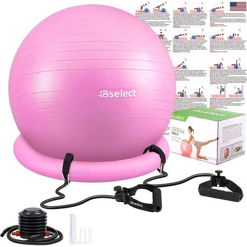 Rose Balle De Fitness Pour Pilates Ballon Grossesse Ballon Gym Et D... on Productcaster.