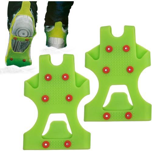 Vert Crampons À Glace Pour Chaussures Et Bottes, 6 Crampons En Acie... on Productcaster.