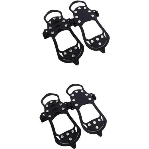 Noirx2pcs 2 Paires De 11 Crampons Pour Chaussures Pointes Antidérap... on Productcaster.