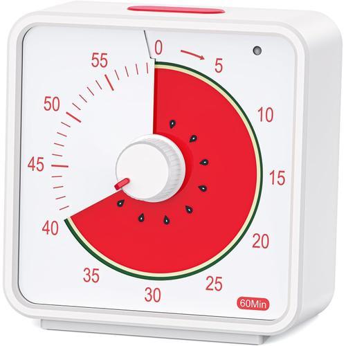 Rouge Minuteur Visuel De 60 Minutes Pour Enfants, Compte À Rebours ... on Productcaster.