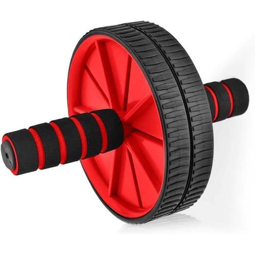 Rouge, Noir Double Roue Rouleau Abdominale Fitness Exercice Entraîn... on Productcaster.