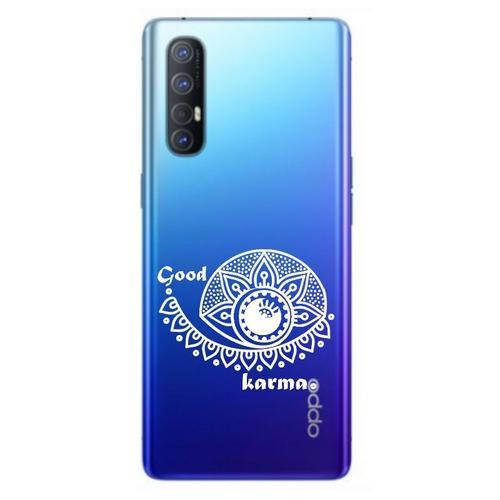 Coque Oppo X2 Neo Karma Good Vibes Blanc Personnalisee on Productcaster.