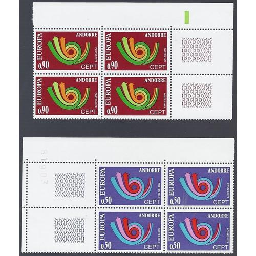 Andorre Français. Timbres Yvert N° 226 & 227. Europa. Bloc De 4. Ne... on Productcaster.