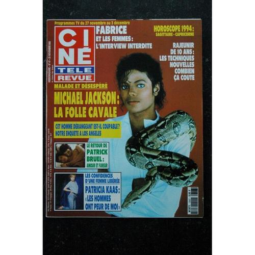 Cine Tele Revue 1993 11 25 N° 47 Cover Michael Jackson Patricia Kaa... on Productcaster.