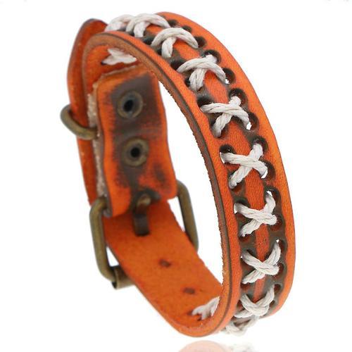 Vieux Bracelets Tressés En Cuir Pour Hommes, Breloque Vintage Arbre... on Productcaster.