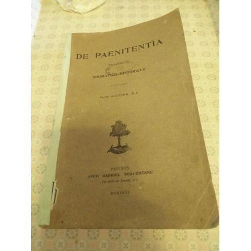 De Paenitentia : Tractatus Dogmatico-Historicus on Productcaster.