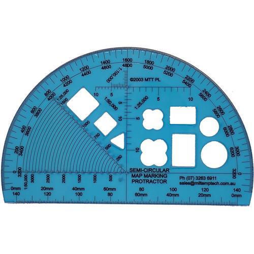 Gabarit Semi-Circulaire Pour Mesures D'angle Et Traçage De Carte Po... on Productcaster.