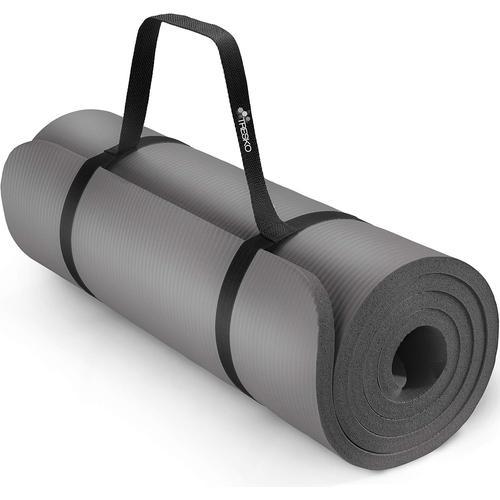 Gris Gris Tapis D'exercice Fitness Tapis De Yoga Tapis De Pilates T... on Productcaster.