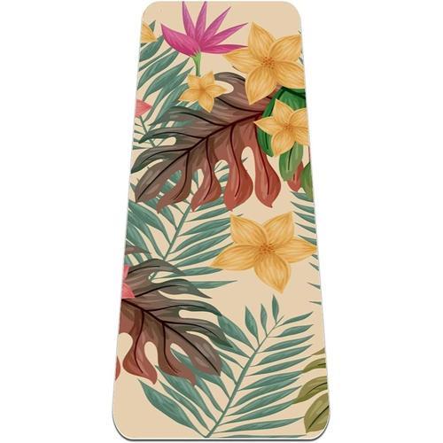 Tapis De Yoga Tapis De Yoga Antidérapant À Fleurs Tropicales - Épai... on Productcaster.