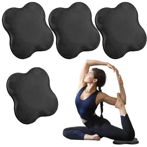 Noir Noir Genouillère De Yoga, 4 Pièces Yoga Genouillère, Coussin D... on Productcaster.