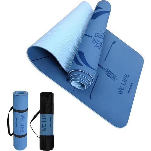 Bleu Marine-Bleu Bleu Marine-Bleu Tapis De Yoga Professionnel Tpe R... on Productcaster.