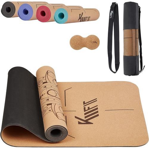 Noir Noir Km-Fit Tpe Yoga Mat | Tapis De Gymnastique Avec Sangle De... on Productcaster.