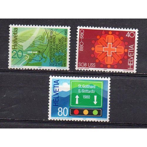 Suisse- Lot De 3 Timbres Neufs- Année 1980 on Productcaster.