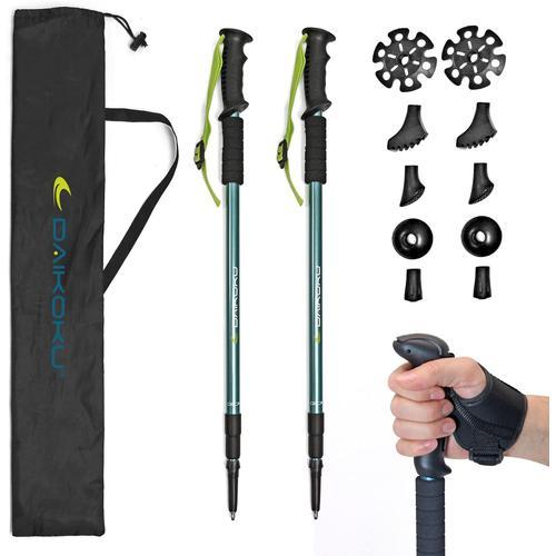 Vert - Batons De Trekking Extensibles | Ajustables 65-135cm, Résist... on Productcaster.