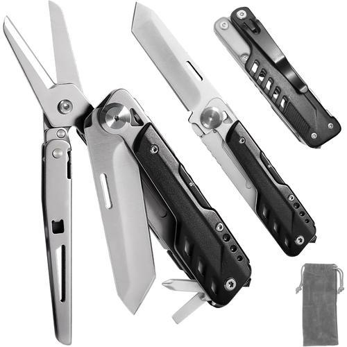 Multitool 5 En 1 Multifonctionnel Couteau De Poche Pliant, Ciseaux ... on Productcaster.