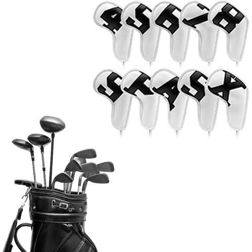 Noir Et Blanc Fer Pour Clubs Golf,Golf Iron Headcovers Wedges Cover... on Productcaster.