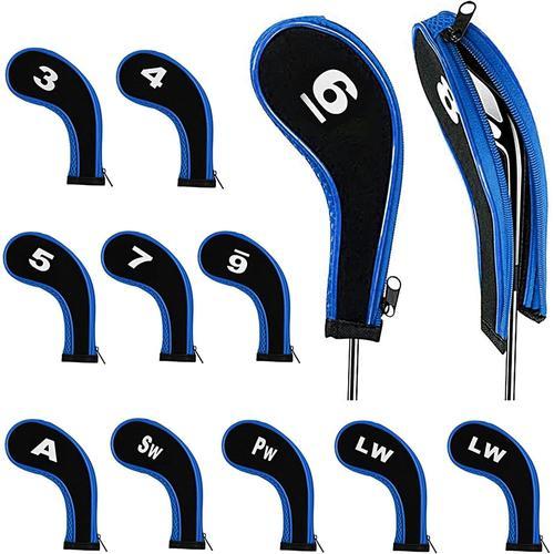 Bleu Lot De 12 Housses De Tête De Golf, 3-9, Pw, Aw, Sw, Lw, Lw, Ho... on Productcaster.