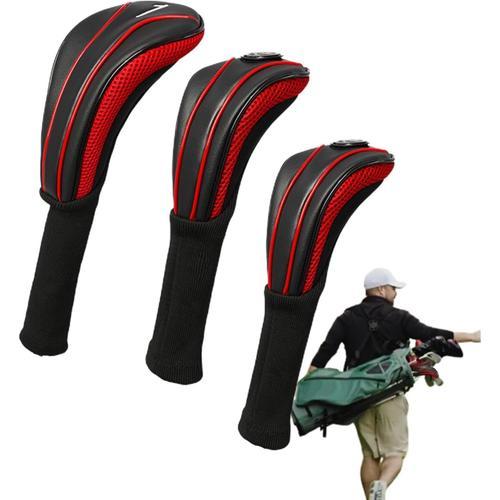 Noir rouge Couvre-Chef de Putter de Golf, Couvre-Chef de Putter 3 p... on Productcaster.