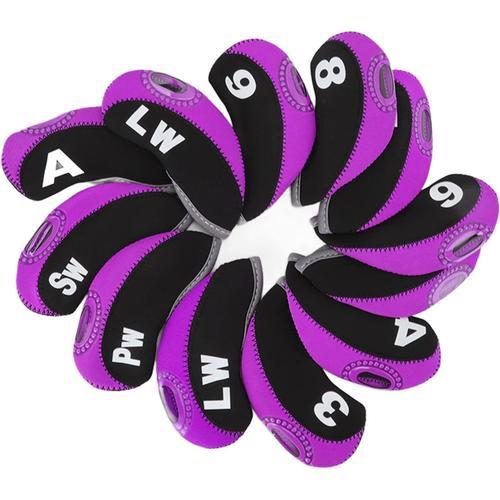 Noir Violet Lot De 12 Couvre-Têtes De Club De Golf. Couvre-Têtes De... on Productcaster.