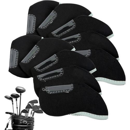 Noir Couvre-Fers,Couvre-Têtes De Fer De Golf, Couvre-Clubs De Golf ... on Productcaster.