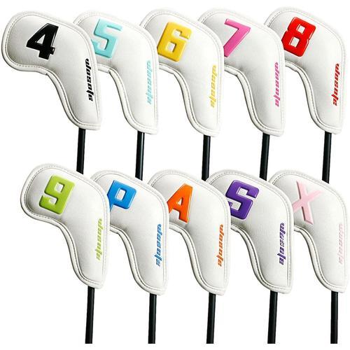 Blanc 10 Pièces Fer Golf, Couvre-Têtes Fer Golf Anti-Rayures - Impr... on Productcaster.