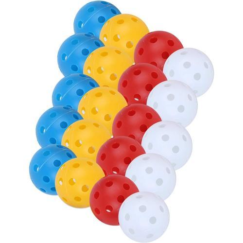 20 Pcs Balles De Pratique De Golf Flux D'air Creux Limité Boule De ... on Productcaster.