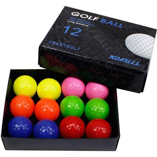 12 Pcs-Multicolore Lot De 12 Mini Balles De Golf Colorées Pour Entr... on Productcaster.