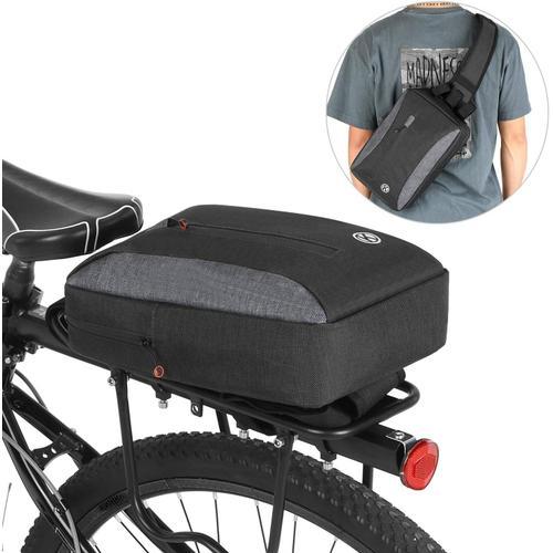 Noir 2-en-1 Sac de Coffre à vélo Sac à bandoulière décontracté Sac ... on Productcaster.