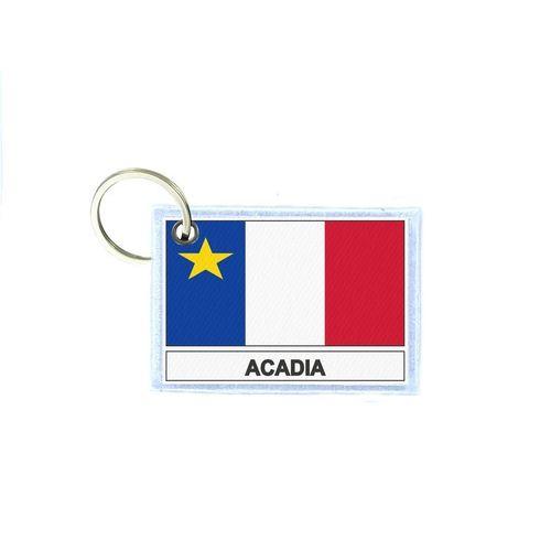 Porte Cles Cle Clefs Imprime Double Face Drapeau Canada Acadie on Productcaster.