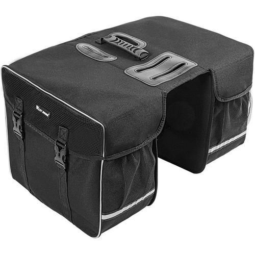 Noir Sacoche De Vélo Porte Bagages, Noir Bicycle Panniers Grandes C... on Productcaster.