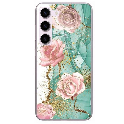 Coque Pour Galaxy A35 5g Marbre Fleur Turquoise on Productcaster.