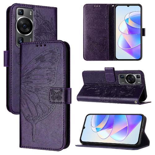 Étui Pour Huawei P60/P60 Pro Cuir Premium Magnétique Gaufrage Papil... on Productcaster.