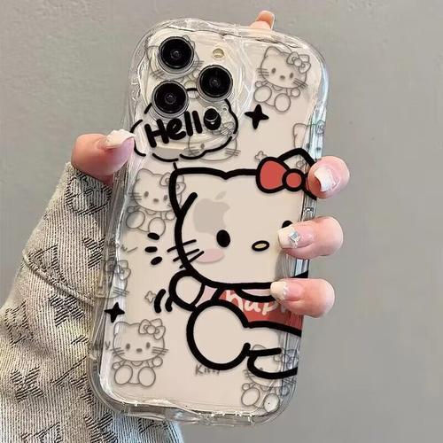 Sanurgente Hello Kitty Happy Kt Coque De Téléphone Plein Écran Mign... on Productcaster.