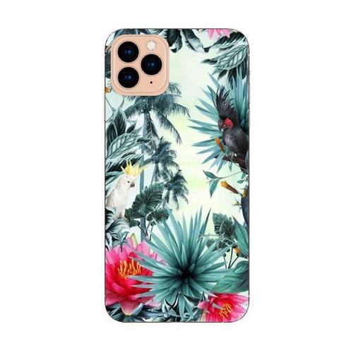 Coque Iphone 12 Et 12 Pro Perroquet Palmier Exotique Tropical Fleur on Productcaster.