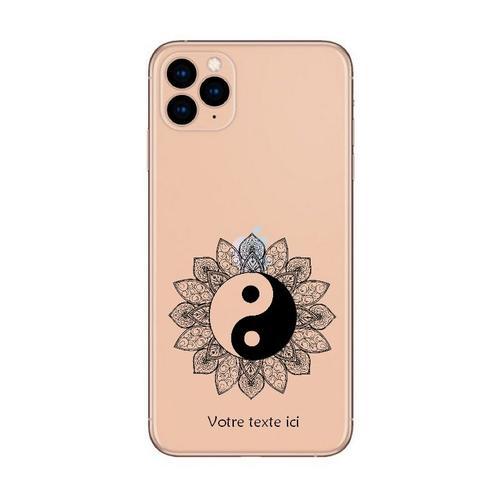 Coque Iphone 12 Pro Max Yin Yang Noir Mandala Personnalisee on Productcaster.