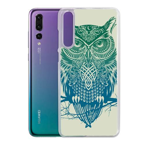 Coque Pour Huawei P20 Lite - Hibou Abstrait on Productcaster.